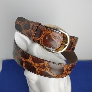 UNISEX Leather Belt Size M Made in Italy